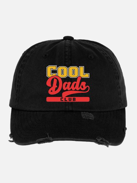Cooler Vaterclub im Vintage-Stil - Flexfit Vintage Destroyed Cap - Schwarz - Vorne