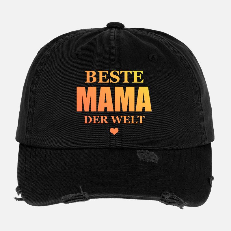 Beste Mama Der Welt Flexfit Vintage Destroyed Cap