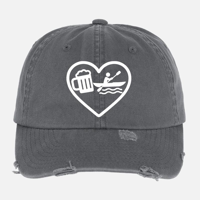 Heart Kayak Bier Flexfit Vintage Destroyed Cap