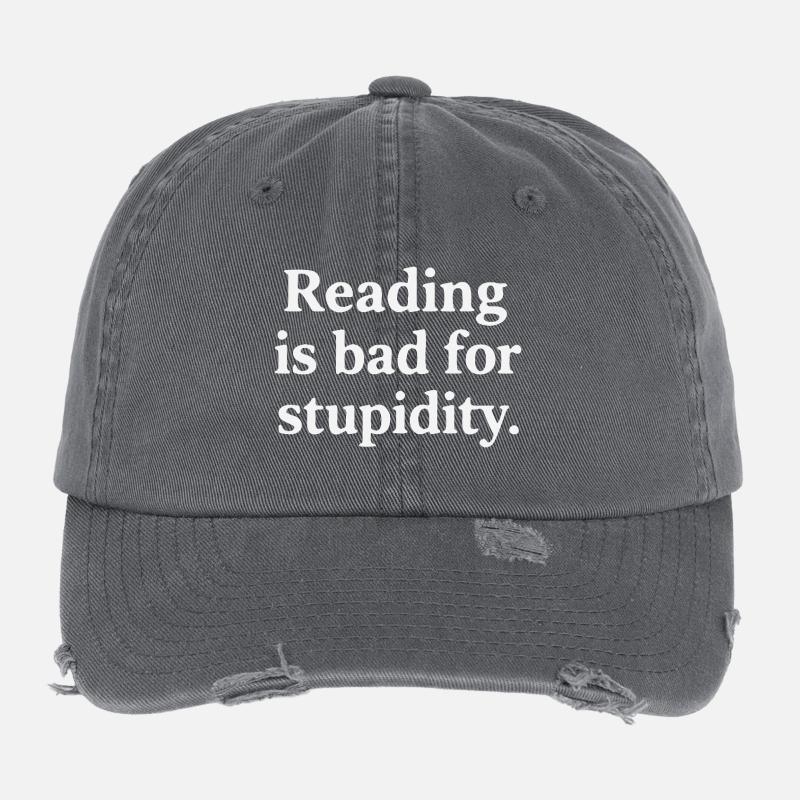 Reading harms stupidity Flexfit Vintage Destroyed Cap