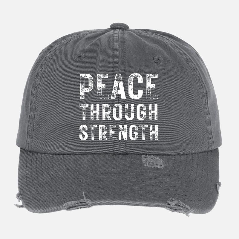 La paix par la force Casquette vintage effet usé Flexfit