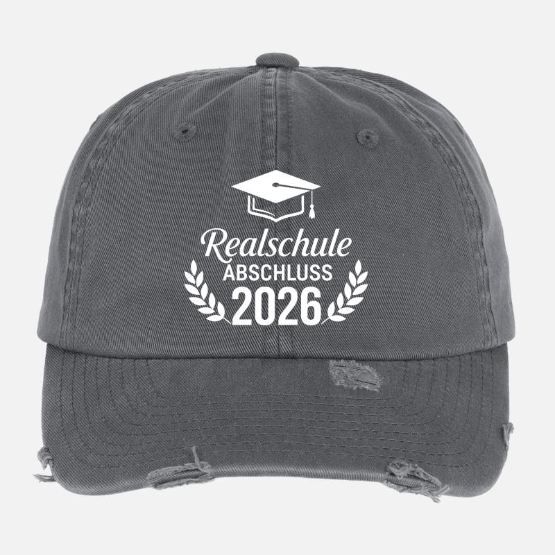 Realschulabschluss 2026 Absolvent Flexfit Vintage Destroyed Cap