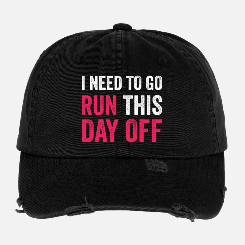 I Need To Go Run This Day Off Flexfit Vintage Destroyed Cap
