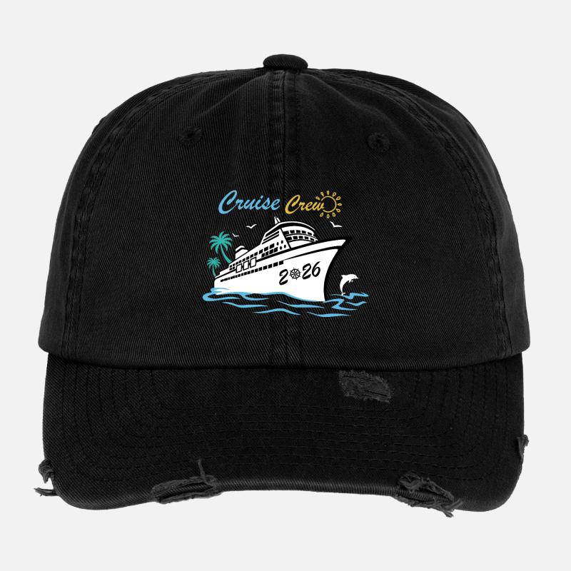 Des amis d’équipage de croisière assortis Casquette vintage effet usé Flexfit