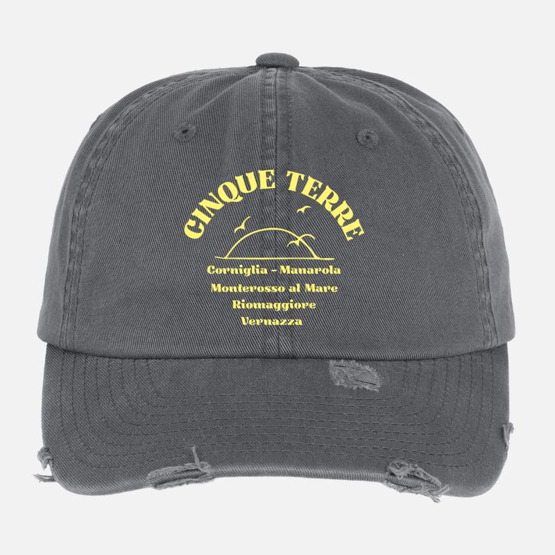 Crête côtière des Cinque Terre Casquette vintage effet usé Flexfit