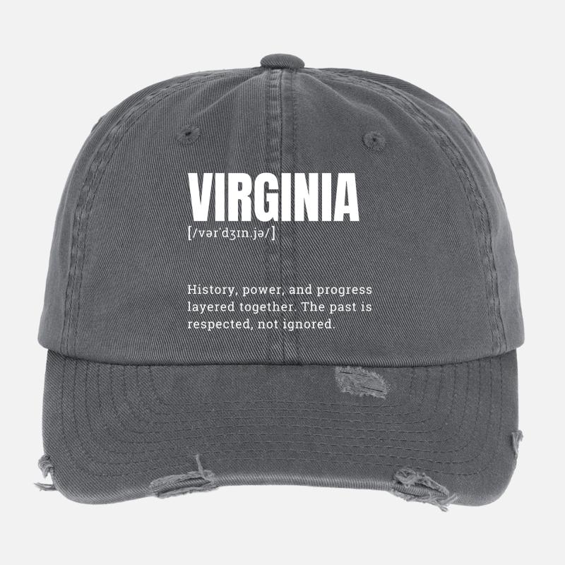 Virginia: Geschichte, Kraft und Fortschritt Flexfit Vintage Destroyed Cap