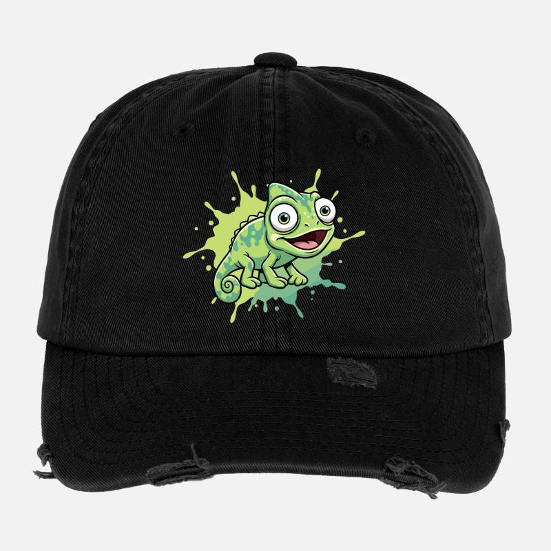 Joyeuse éclaboussure caméléon Casquette vintage effet usé Flexfit