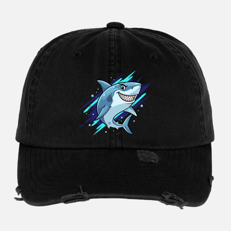Lachender Hai Sprinter Flexfit Vintage Destroyed Cap