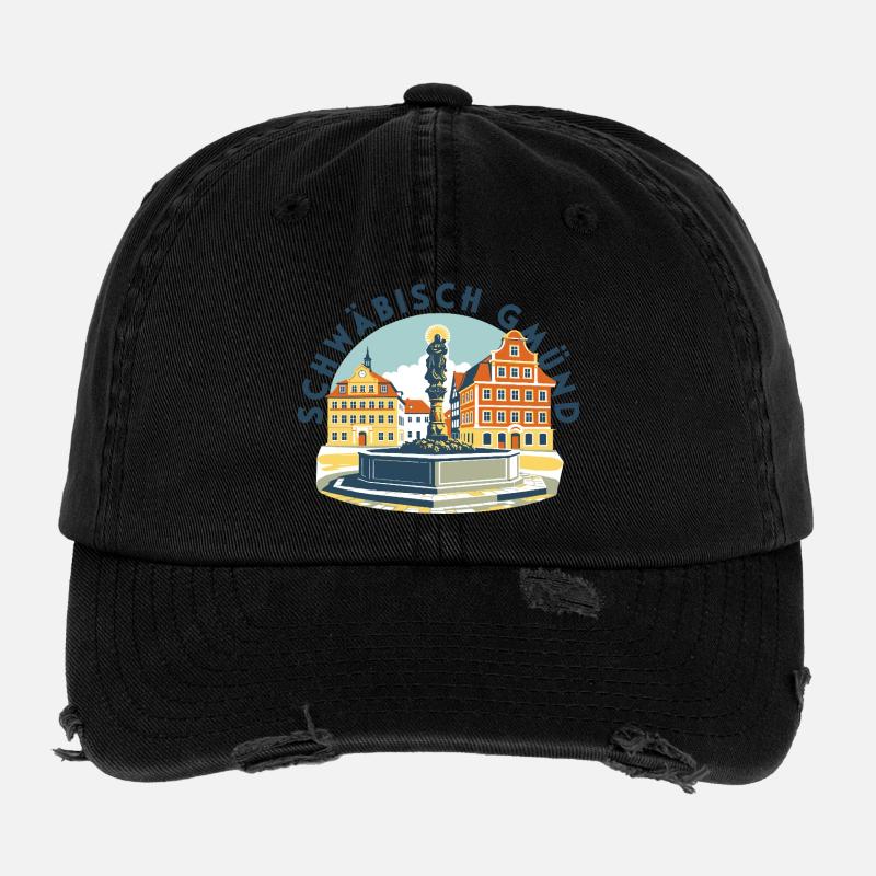 Schwäbisch Gmünd Motiv 2 Marktplatz Flexfit Vintage Destroyed Cap