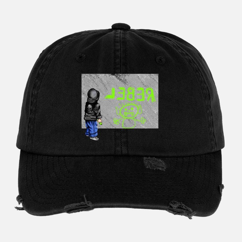 rebelle Casquette vintage effet usé Flexfit