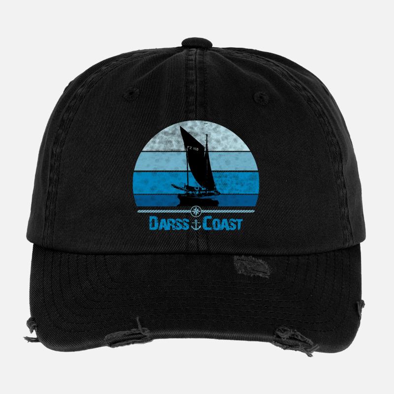 Darss Coast mit Zeesboot Flexfit Vintage Destroyed Cap