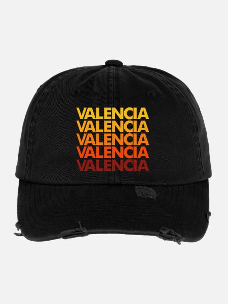 Valencia Gradient Font Stack - Flexfit Vintage Destroyed Cap - black - Front