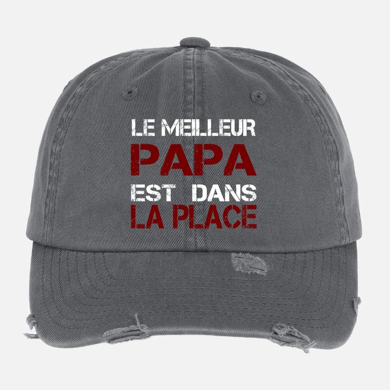 Le Meilleur Papa est Dans La Place Casquette vintage effet usé Flexfit