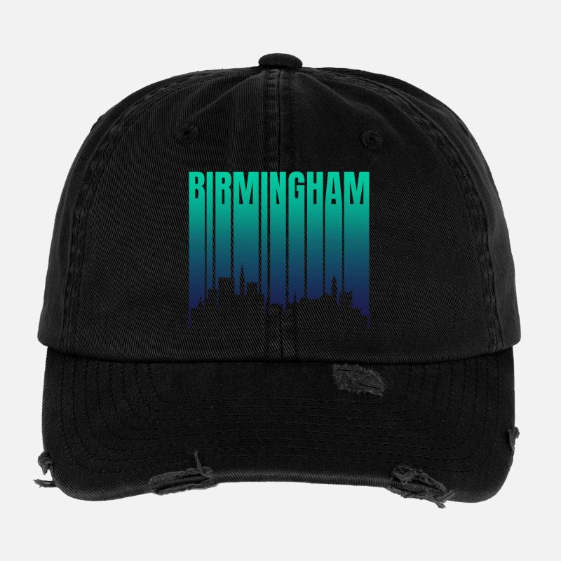 Birmingham Skyline Gradient Flexfit Vintage Destroyed Cap