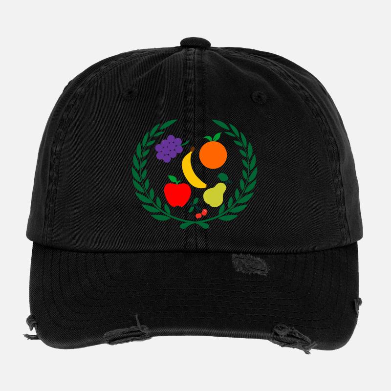 Fruit in laurel wreath Flexfit Vintage Destroyed Cap