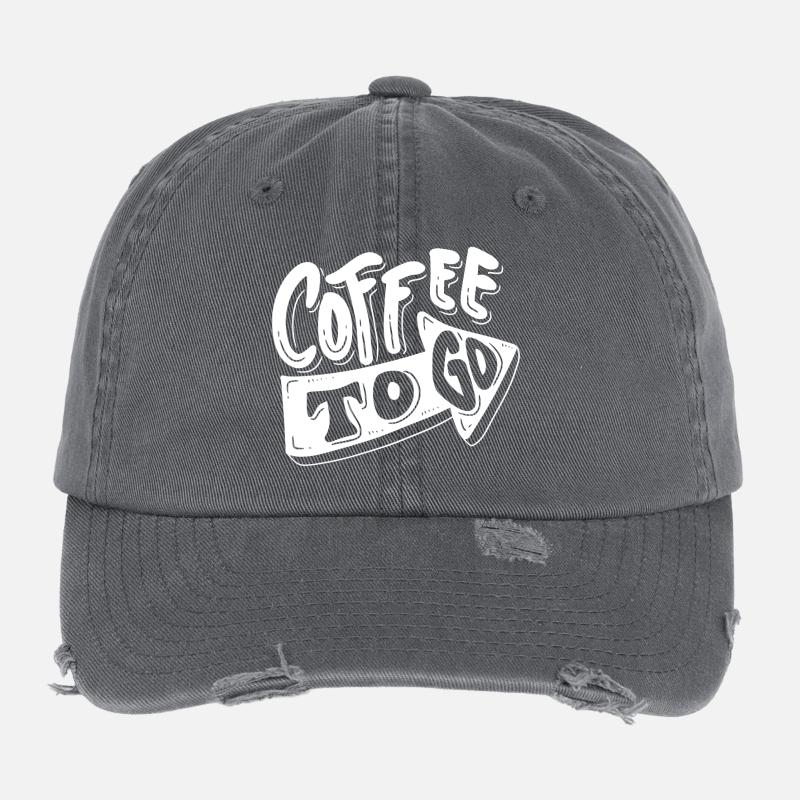 coffee, I like coffee, coffee break Flexfit Vintage Destroyed Cap