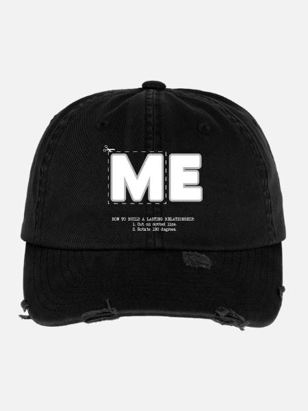 Me (dark) - Flexfit Vintage Destroyed Cap - black - Front