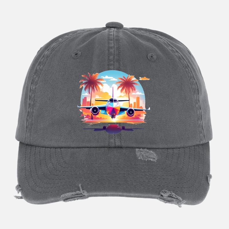 Vacances à Miami Casquette vintage effet usé Flexfit