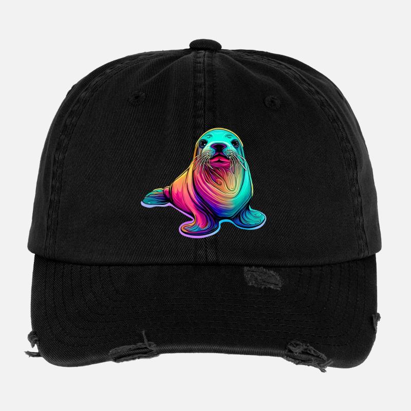 Seal Flexfit Vintage Destroyed Cap