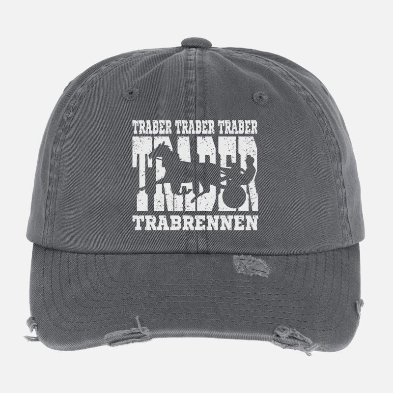 Decorative trotter design Flexfit Vintage Destroyed Cap