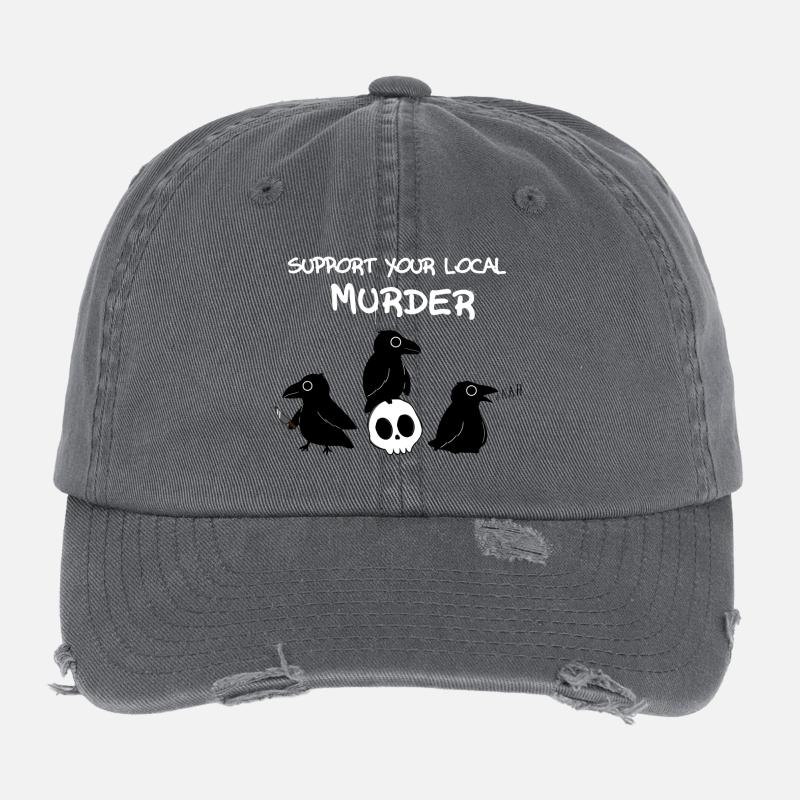 Soutenez votre meurtre local Casquette vintage effet usé Flexfit