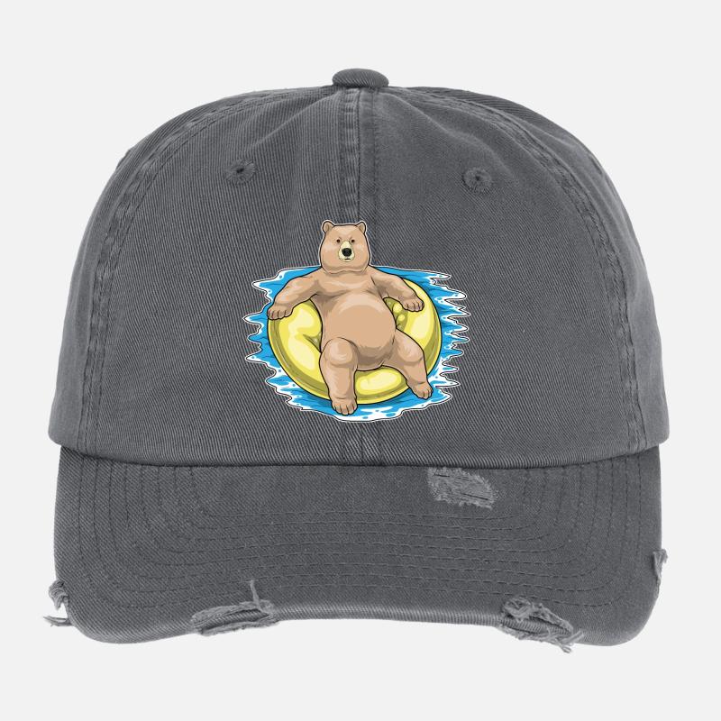 Bouée de sauvetage d’été Bear Casquette vintage effet usé Flexfit