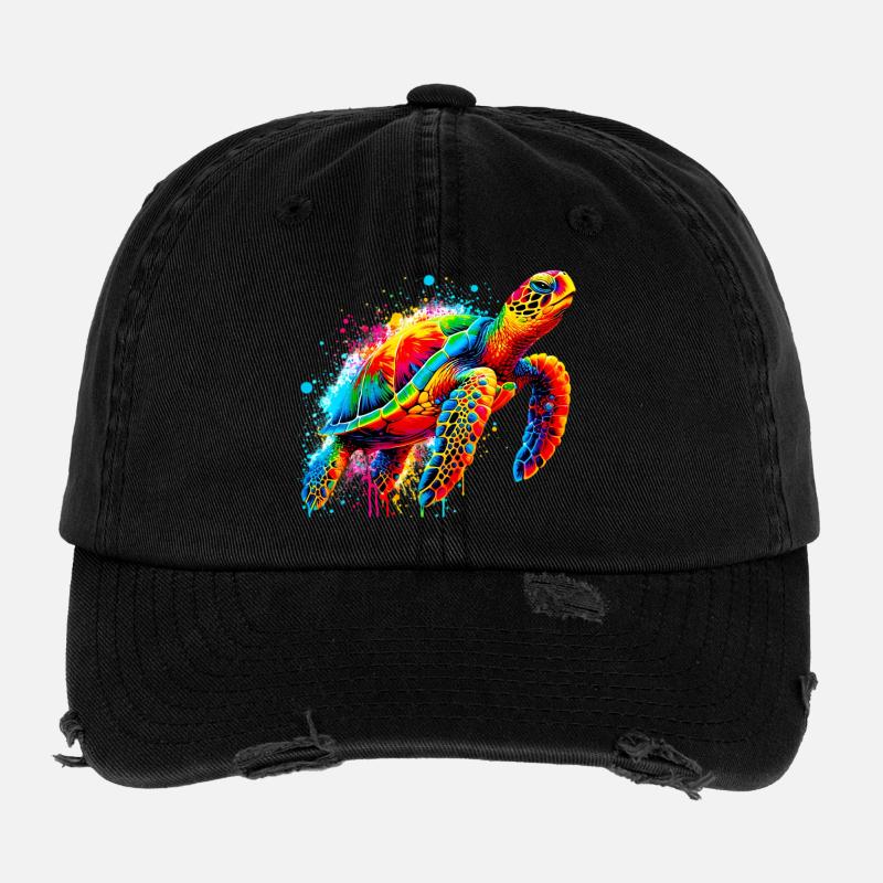 Schildkröte Flexfit Vintage Destroyed Cap