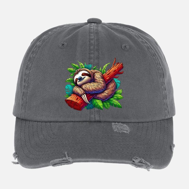 Sloth Flexfit Vintage Destroyed Cap