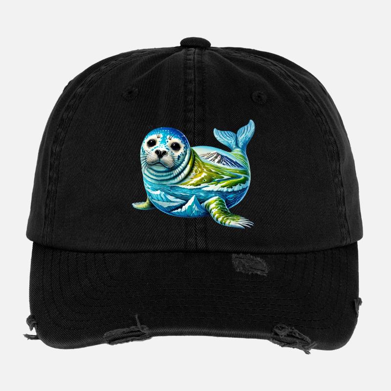 Phoque Casquette vintage effet usé Flexfit