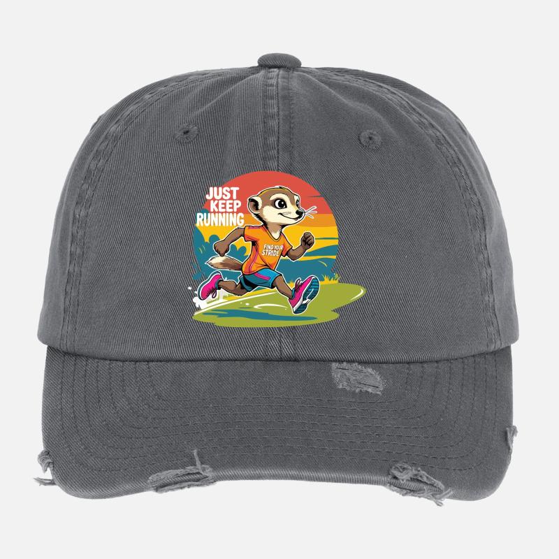 Einfach weiterlaufen Flexfit Vintage Destroyed Cap