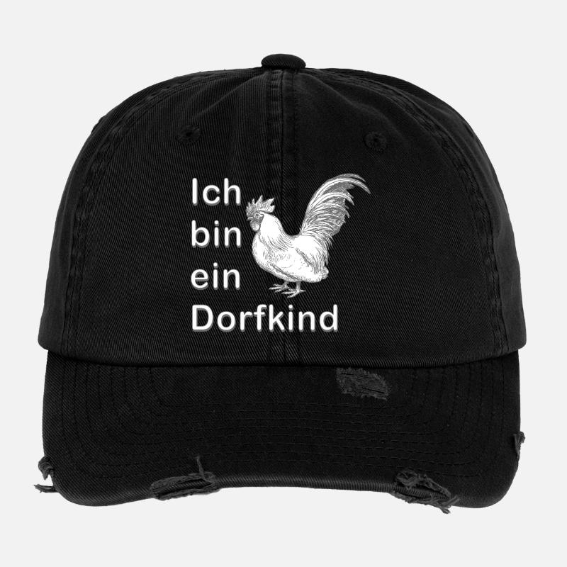 Ich bin ein Dorfkind Flexfit Vintage Destroyed Cap