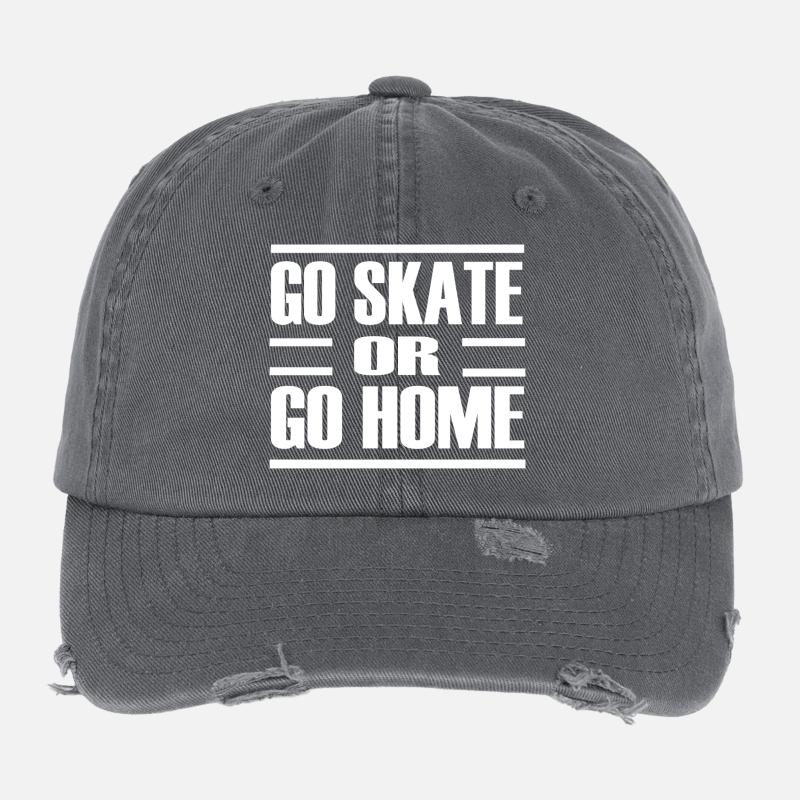 Go skate or go home Flexfit Vintage Destroyed Cap