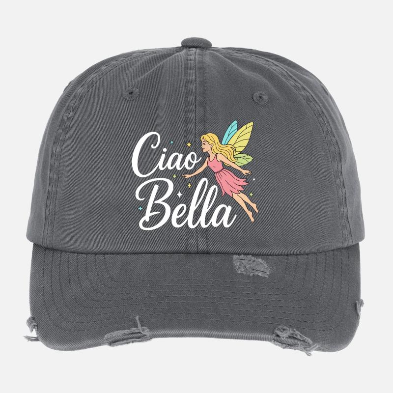Ciao Bella Flexfit Vintage Destroyed Cap