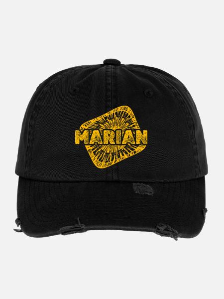 MARIAN Sunstamp - Casquette vintage effet usé Flexfit - noir - Devant
