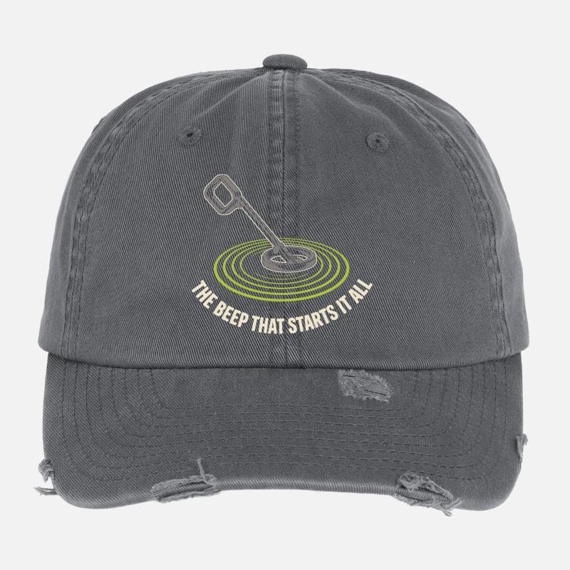 Introvertierter Metalldetektor-hobbyist Flexfit Vintage Destroyed Cap