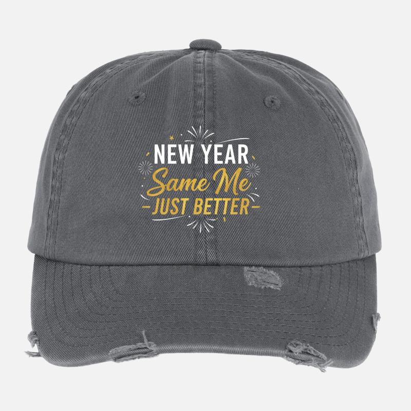 Nouvelle année, même moi, mais en mieux Casquette vintage effet usé Flexfit