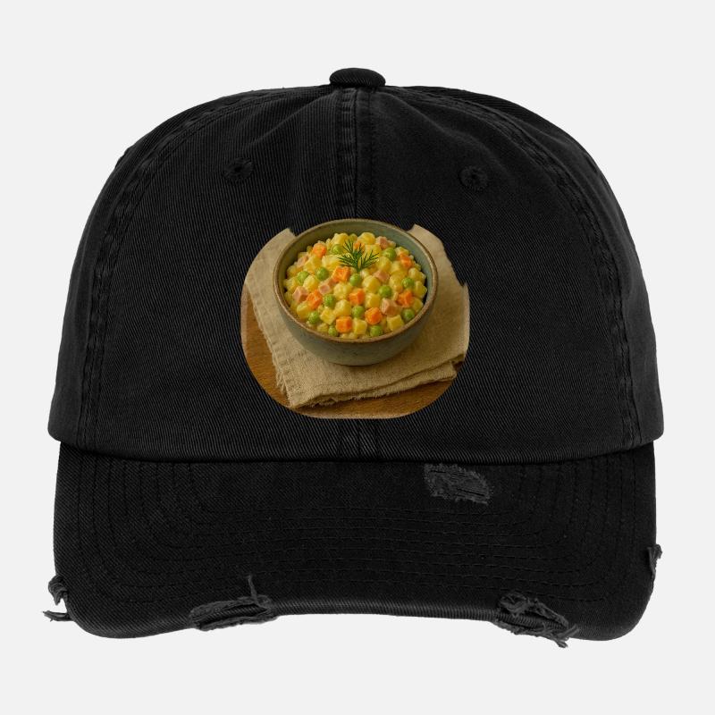 Olivje Salat Flexfit Vintage Destroyed Cap