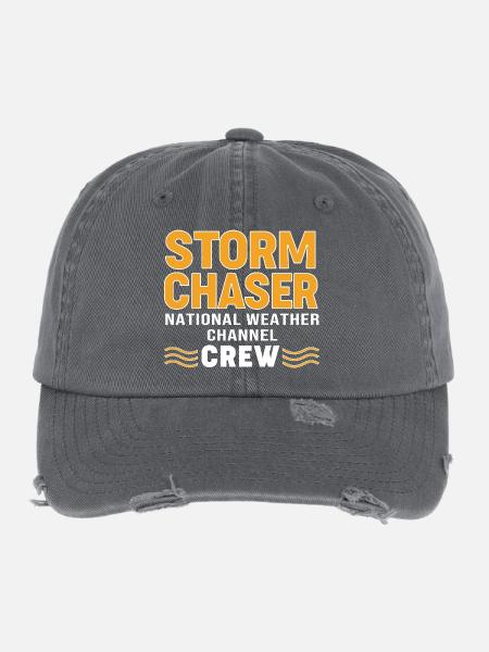 Tornado Meteorologie Meteorologe Sturm - Flexfit Vintage Destroyed Cap - Dunkelgrau - Vorne