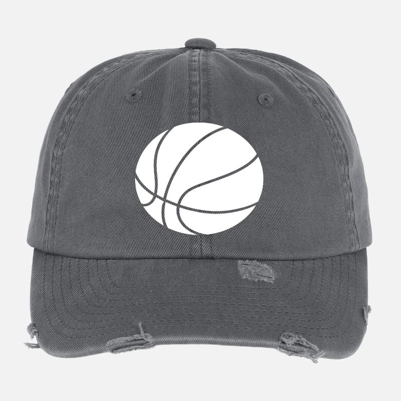 Plan minimal de basketball : conception sportive Casquette vintage effet usé Flexfit