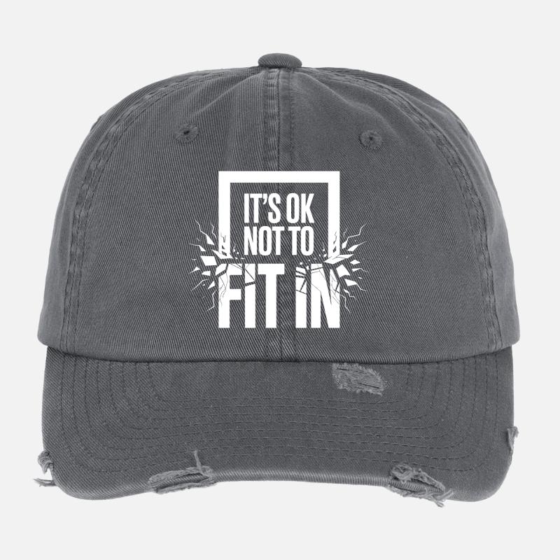 C’est normal de ne pas s’intégrer à la motivation de l’individualité Casquette vintage effet usé Flexfit