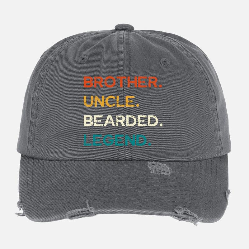 Bearded Legend: Brother and Uncle Flexfit Vintage Destroyed Cap