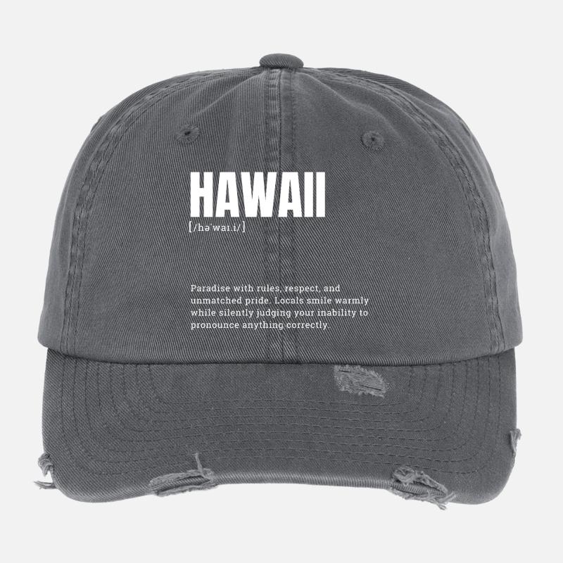 Langue de la fierté hawaïenne Casquette vintage effet usé Flexfit