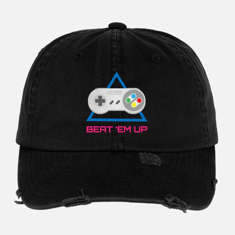 Retro-Gaming – Neon Flexfit Vintage Destroyed Cap