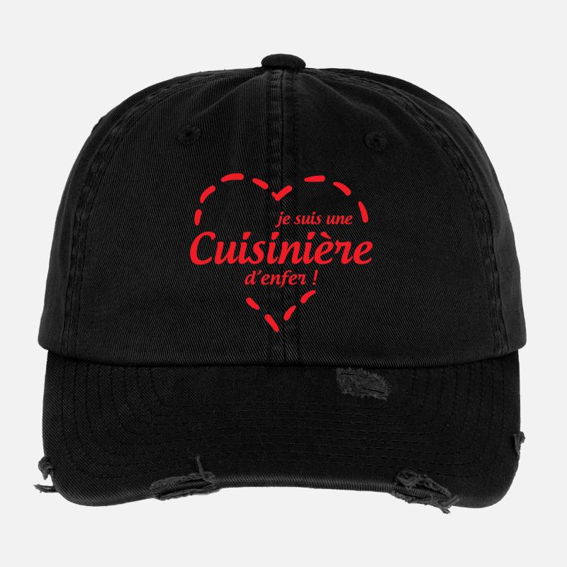 cuisinière d'enfer Casquette vintage effet usé Flexfit