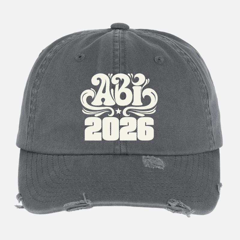 Abitur 2026 - Abi School Leaving Certificate Flexfit Vintage Destroyed Cap