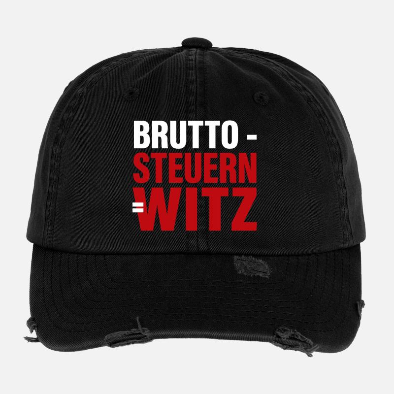 Impôts bruts = blague Casquette vintage effet usé Flexfit