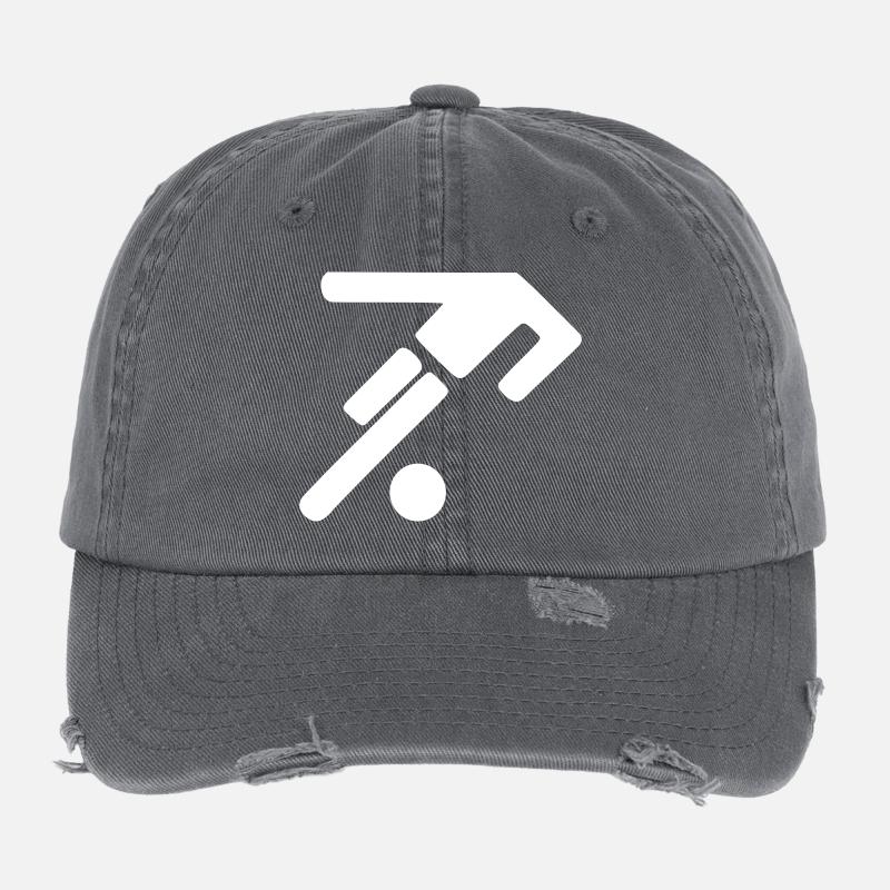 Soccer Logo Headless Flexfit Vintage Destroyed Cap