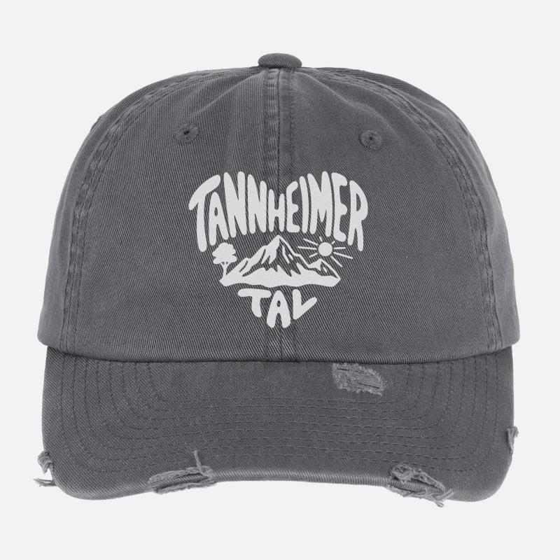 Tannheimer Tal Herz und Typo Flexfit Vintage Destroyed Cap