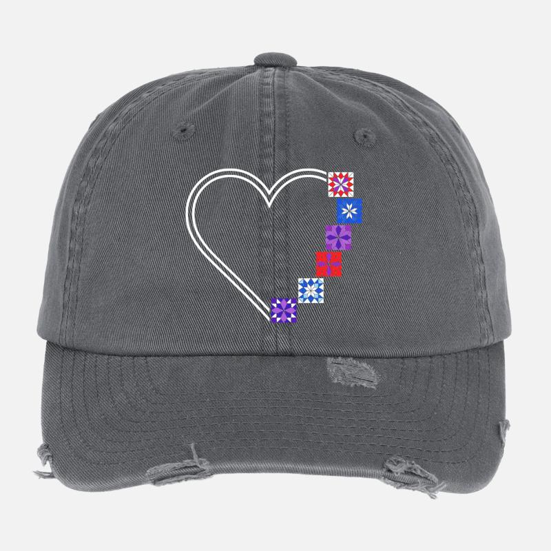 Quilting Passion | Cœurs et Blocs de Patchwork Casquette vintage effet usé Flexfit