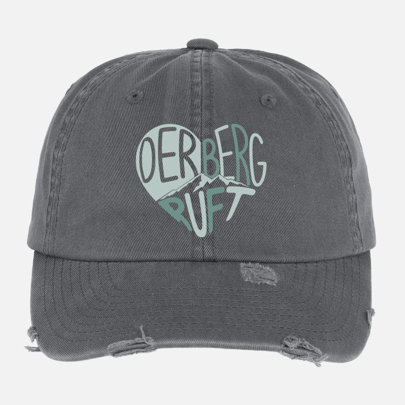 Der Berg ruft Herzdesign Flexfit Vintage Destroyed Cap